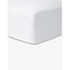 Yves Delorme Blanc Roma Blanc King-size Cotton Fitted Sheet 150cm X 200cm Emperor In Blanc