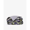 Yves Delorme Multicoloured Brume Floral-print Cotton-sateen Duvet Cov In Multi