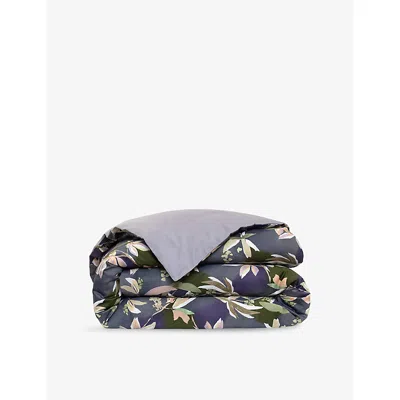 Yves Delorme Multicoloured Brume Floral-print Cotton-sateen Duvet Cov