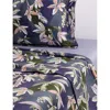 Yves Delorme Multicoloured Brume Floral-print Cotton-sateen Flat Sheet In Multi