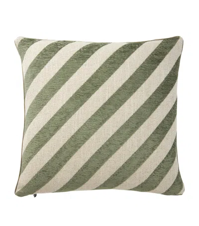 Yves Delorme Calisson Amande Square Cushion Cover In Green