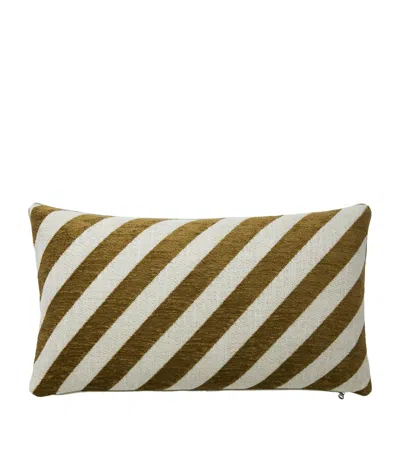 Yves Delorme Calisson Kaki Rectangular Cushion Cover In Green