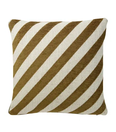 Yves Delorme Calisson Kaki Square Cushion Cover In Brown