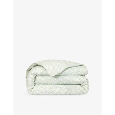 Yves Delorme Capri Amande Cotton Duvet Cov In Green