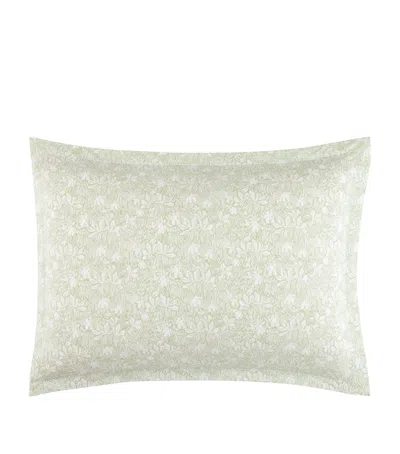 Yves Delorme Capri Amande Oxford Pillowcase In Gray