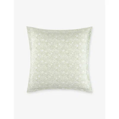 Yves Delorme Capri Amande Square Cotton Oxford Pillowcase In Green