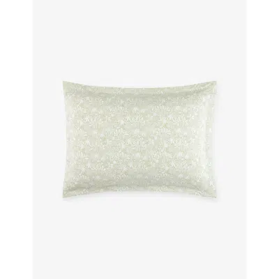 Yves Delorme Capri Amande Standard Cotton Oxford Pillowcase In White