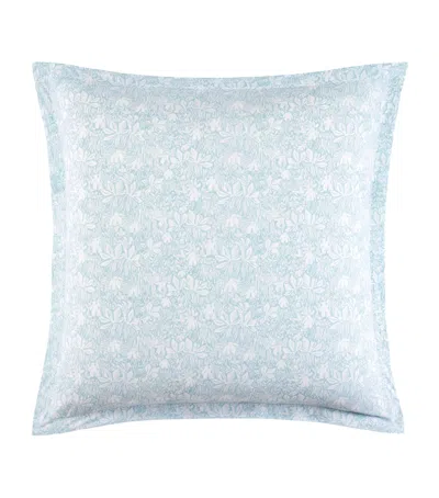 Yves Delorme Capri Aqua Square Oxford Pillowcase In Blue