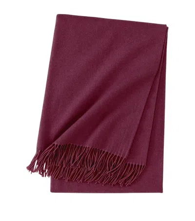 Yves Delorme Club Framboise Throw In Burgundy