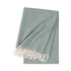 Yves Delorme Club Wool Throw In Blue