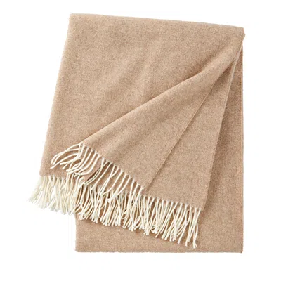 Yves Delorme Club Wool Throw In Natural