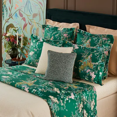 Yves Delorme Contes Decorative Pillow, 18 X 18 In Green