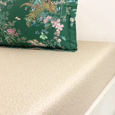 Yves Delorme Contes Fitted Sheet, Queen In Green