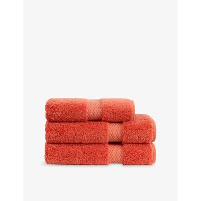 Yves Delorme Corallin Etoile Embroidered-stripe Cotton Bath Sheet