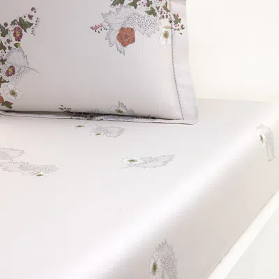 Yves Delorme Corolles Fitted Sheet, King In Pink