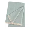 Yves Delorme Cosy Wool Throw In Aqua