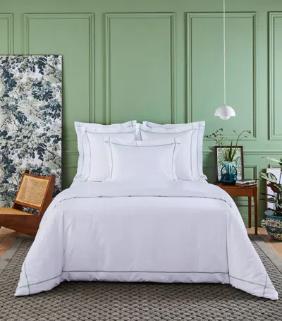 Yves Delorme Cotton Athena Double Duvet Cover (200cm X 200cm) In Green