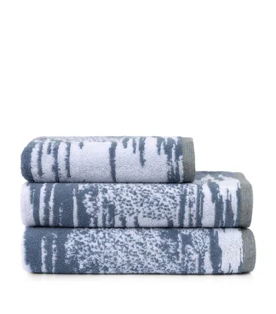 Yves Delorme Cotton Lande Bath Towel In Blue
