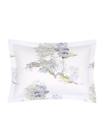 Yves Delorme Cotton Lande King Oxford Pillowcase In White