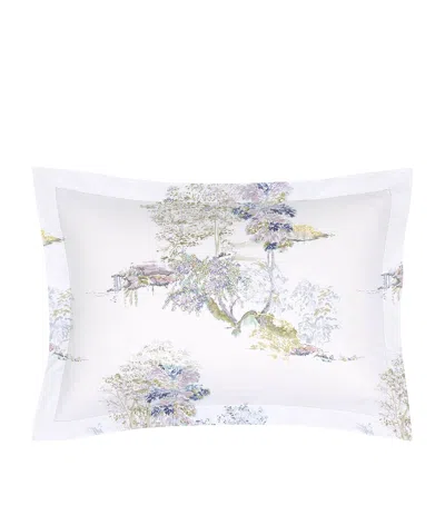Yves Delorme Cotton Lande Oxford Pillowcase In White