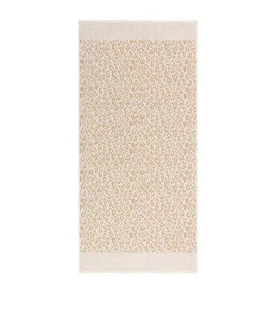 Yves Delorme Cotton Leopard Bath Towel In Neutral