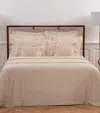Yves Delorme Couture Cotton Adagio Double Fitted Sheet In Beige