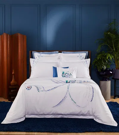 Yves Delorme Couture Pima Cotton Abysses Double Flat Sheet