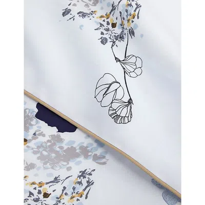 Yves Delorme Multicoloured Eclipses Floral Double Cotton-sateen Flat Sheet