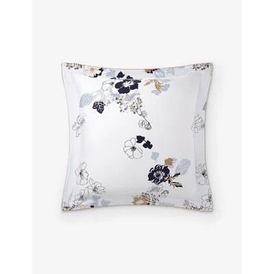 Yves Delorme Multicoloured Eclipses Floral Square Oxford Cotton-sateen Pillow Case