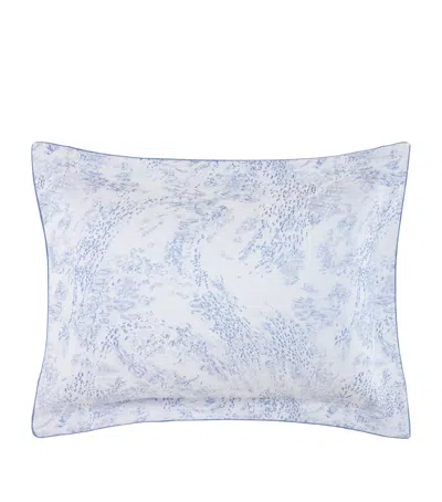 Yves Delorme Ecumes  Oxford Pillowcase In Blue