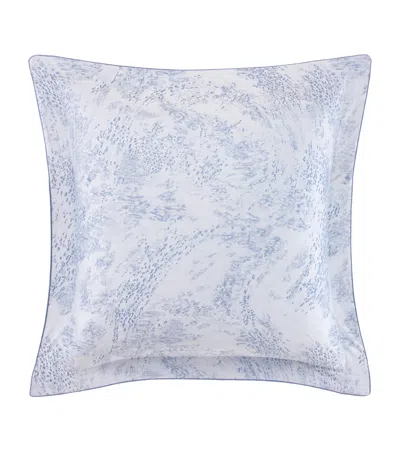 Yves Delorme Ecumes Square Oxford Pillowcase In Blue