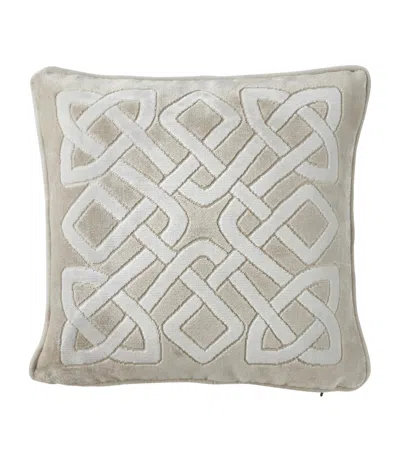 Yves Delorme Entrelac Marine Square Cushion Cover In Neutral