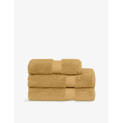 Yves Delorme Etoile Ardoise Cotton And Modal Towel Pollen In Gold