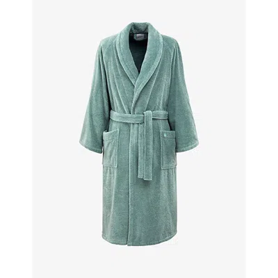 Yves Delorme Etoile Fjord Logo-embroidered Organic Cotton-blend Bathrobe