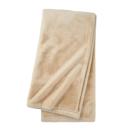 Yves Delorme Faux Fur Frisson Noisette Throw In Neutral