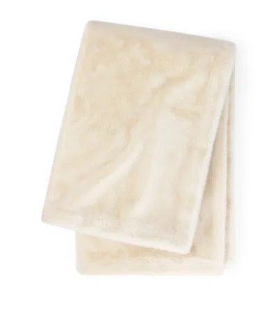 Yves Delorme Faux Fur Frisson Noisette Throw In Neutral