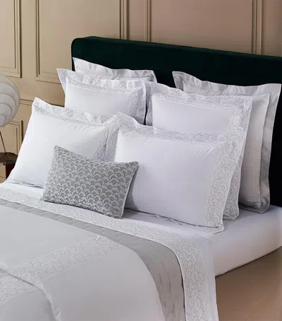 Yves Delorme Festons Super King Flat Sheet In White