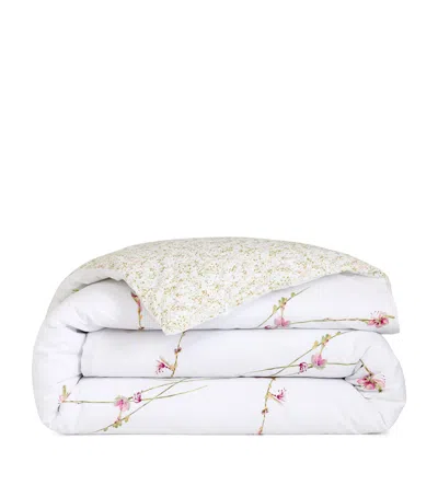 Yves Delorme Floral Gaura Super King Duvet Cover In White