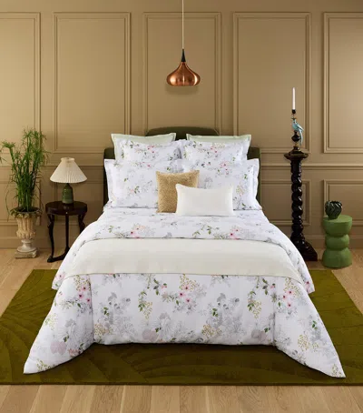 Yves Delorme Floral Orchidee Fitted Sheet In White