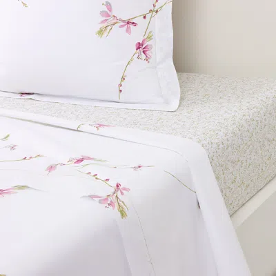 Yves Delorme Gaura Flat Sheet, King In Pink