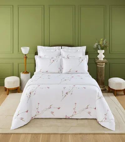 Yves Delorme Gaura Super King Flat Sheet In White