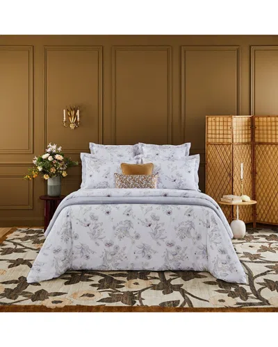 Yves Delorme Givre Fitted Sheet In Gray