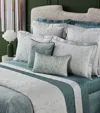 Yves Delorme Graminee Super King Flat Sheet In Green