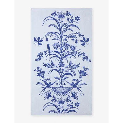 Yves Delorme Herbier Cotton Towel Blu In Blue