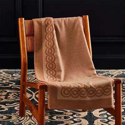 Yves Delorme Joyau Cashmere Throw In Camel