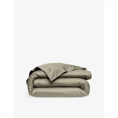 Yves Delorme Triomphe Cotton Duvet Cover In Brown
