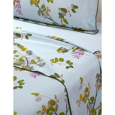 Yves Delorme Luciole Double Fitted Organic-cotton Sheet Multicoloured