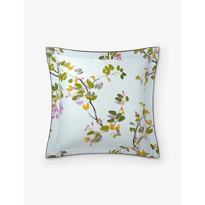Yves Delorme Multicoloured Luciole Floral Square Oxford Cotton Pillow Case