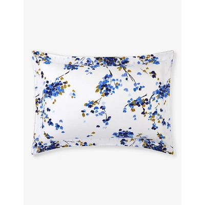 Yves Delorme Multicoloured Canopee Floral-print Organic-cotton Oxford Pillowcase 50cm X 75cm In White