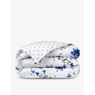 Yves Delorme Multicoloured Canopee Graphic-print Organic-cotton Double Duvet Cover